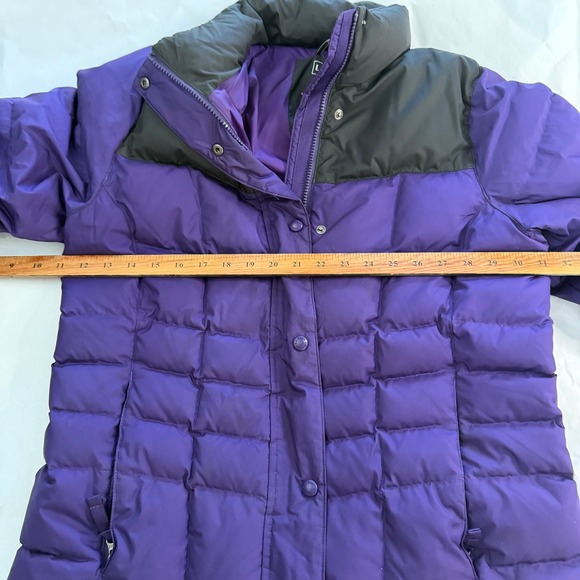 LL‎ Bean Womens Purple Black Trail Downtek Puffer Jacket Coat Winter Pertex  M - Picture 6 of 9